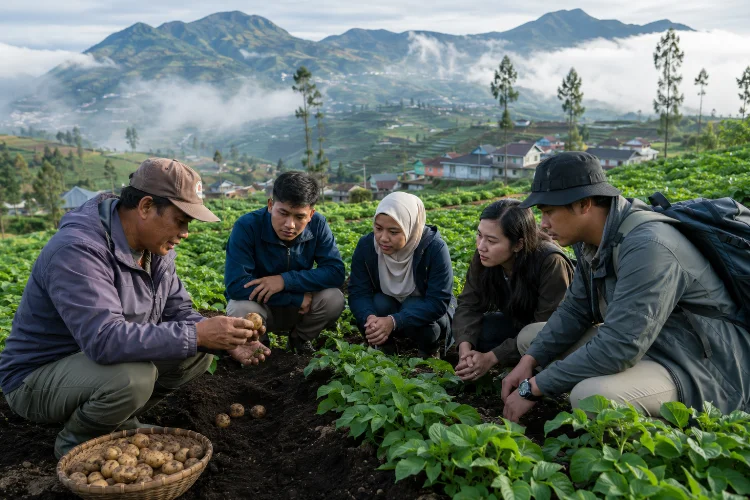 Belajar Menanam Kentang Bersama Petani Dieng